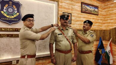 Photo of સાપુતારા પોલીસ સ્ટેશનને PI કક્ષાએ અપગ્રેડ કરાઈ, નિખીલ ઝેડ ભોયા ને PI નું પ્રમોશન: