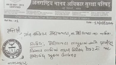 Photo of ડેડીયાપાડામાં નકલી ડોક્ટરો પર પ્રતિબંધ મૂકવા બાબતે IHRPC દ્વારા પ્રાંત અધિકારીને કરાઈ રજૂઆત: